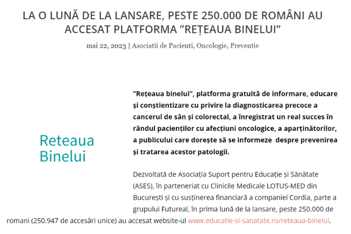 https://www.medicalmanager.ro/la-o-luna-de-la-lansare-peste-250-000-de-romani-au-accesat-platforma-reteaua-binelui/